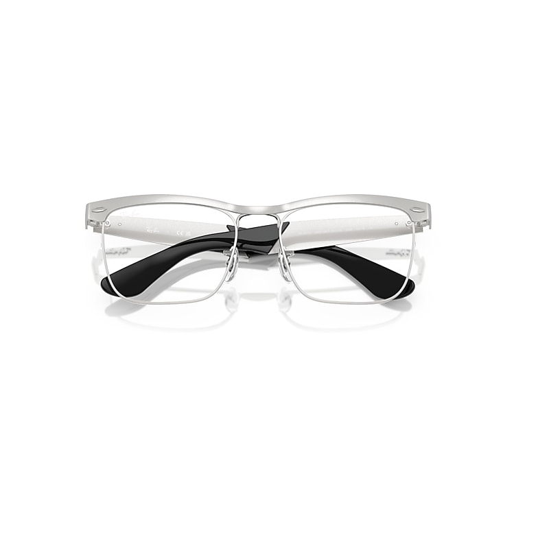 WAYFARER DELUXE OPTICS Eyeglasses with Sandblasted Silver and