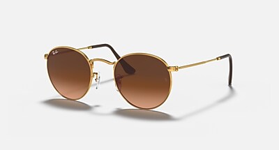 ROUND METAL Sunglasses in Arista Gold and G-15 Green (50-21  display picture 1