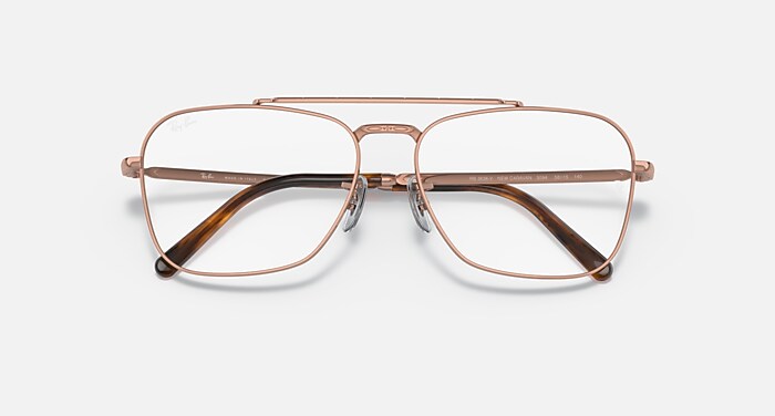 Ray-Ban NEW CARAVAN ローズゴールド　国内正規品 NEW CARAVAN OPTICS Eyeglasses with Rose Gold Frame - RB3636V | Ray