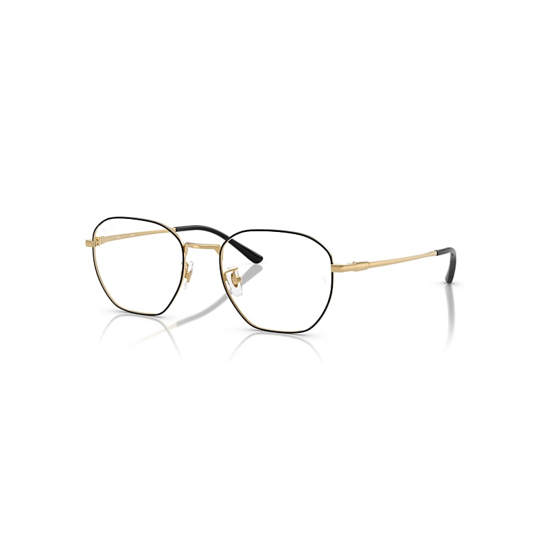 Ray-Ban Eyeglasses Unisex Rb8777d Optics - Gold Frame Clear Lenses Polarized 53-19