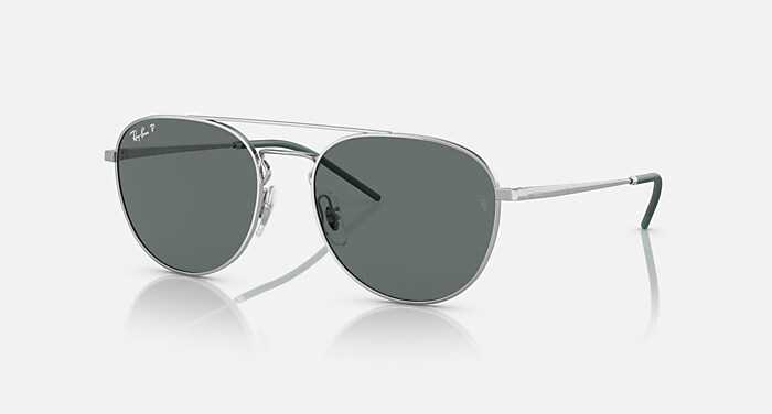 RB3589 Polarized Sunglasses in Silver and Dark Grey Polarized (55