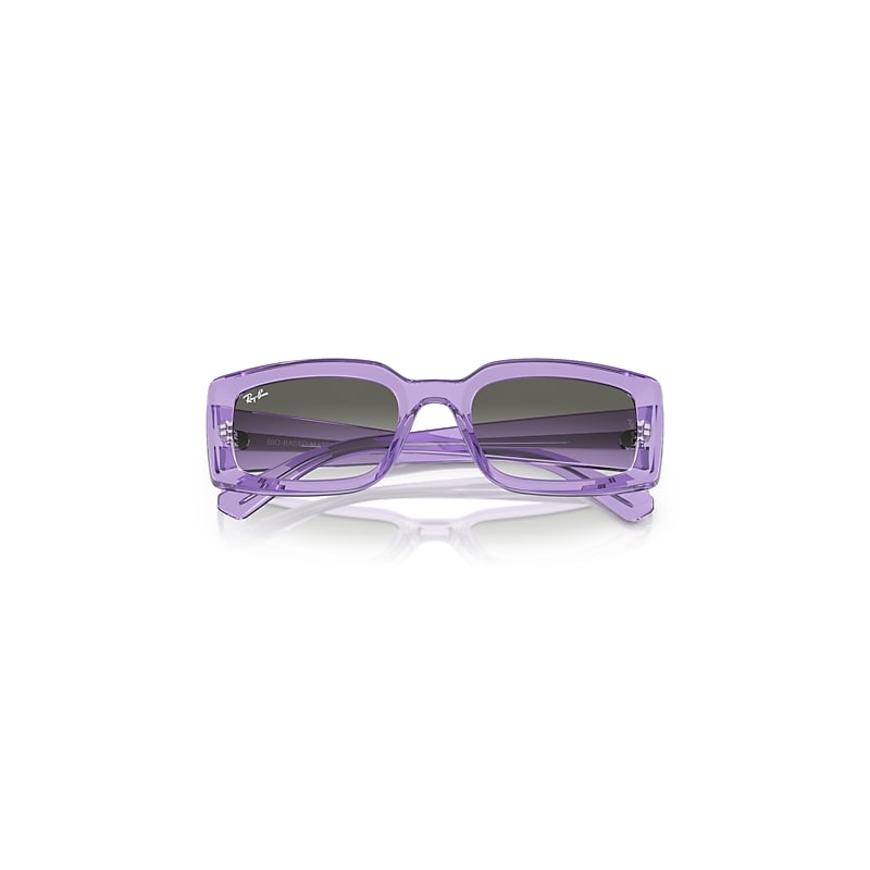 Ray-Ban Kiliane Bio-based Sunglasses Transparent Violet Frame Grey Lenses 54-21
