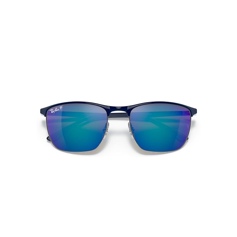 Ray-Ban Rb3686 Polarized+ Lenses Sunglasses Blue Frame Blue Lenses Polarized 57-19