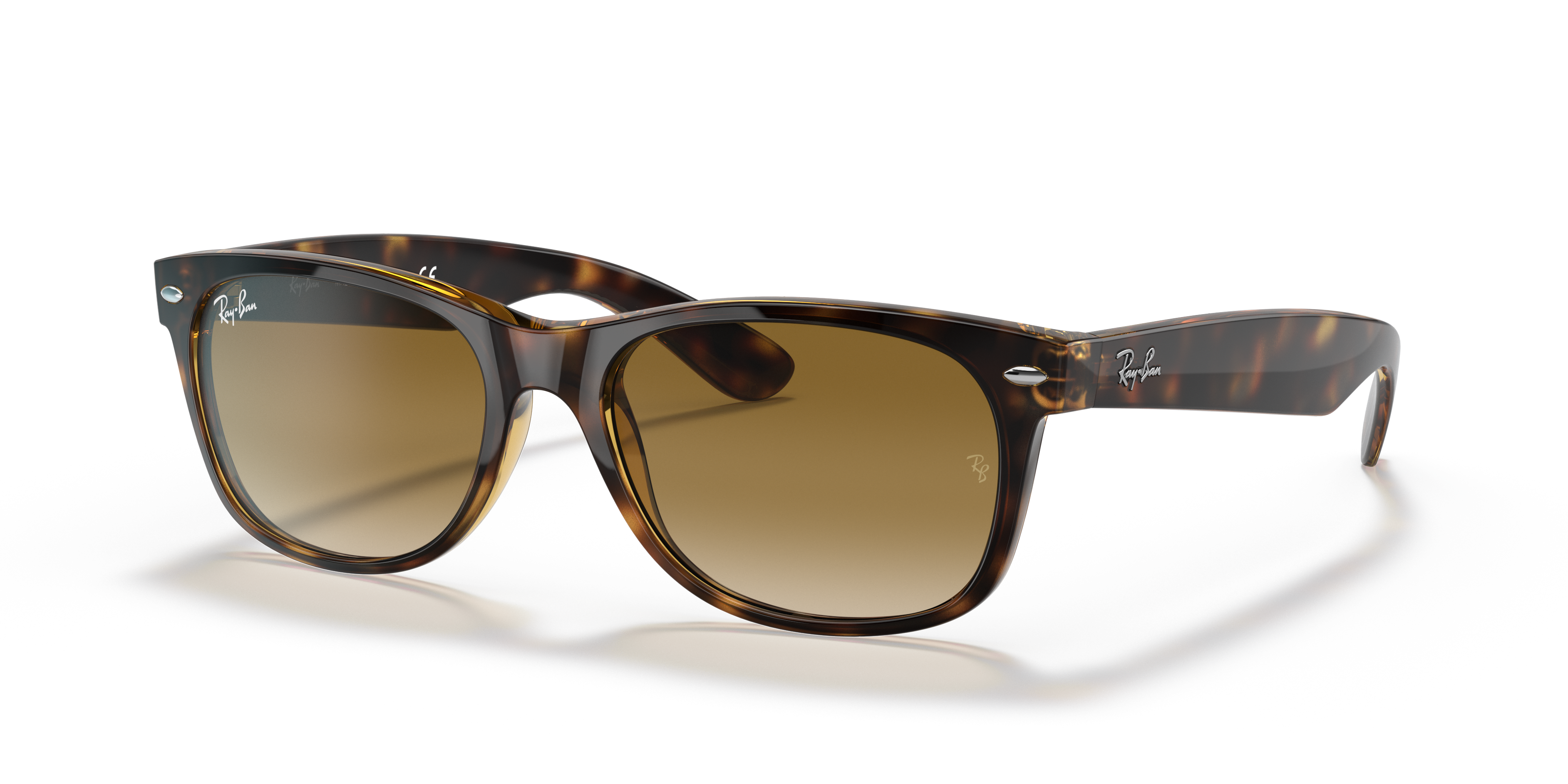 Ray-Ban偏光NEW WAYFARER CLASSIC マットハバナ NEW WAYFARER CLASSIC Sunglasses in Light Havana and Light Brown