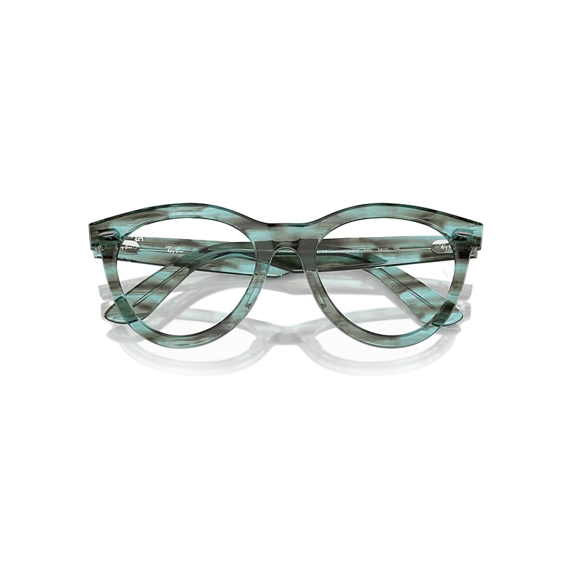 Ray-Ban  Eyeglasses Striped Transparent Green Frame  Lenses Polarized 51-21