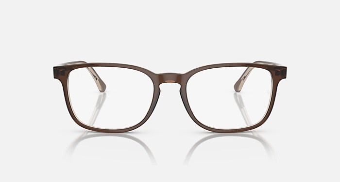 RB5418 OPTICS Eyeglasses with Brown On Transparent Light Brown and