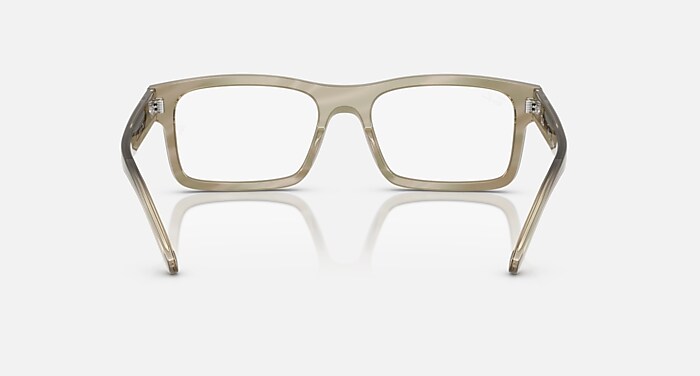 RB5435 OPTICS CHANGE Eyeglasses with Photo Striped Grey and Clear