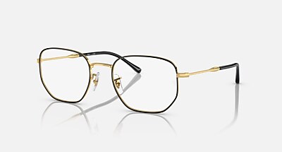 RB6496 OPTICS LIMITED メガネ ゴールド上にブラック と デモレンズ