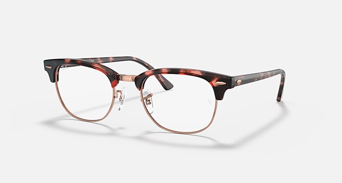 CLUBMASTER OPTICS Eyeglasses with Pink Havana and Clear (49-21