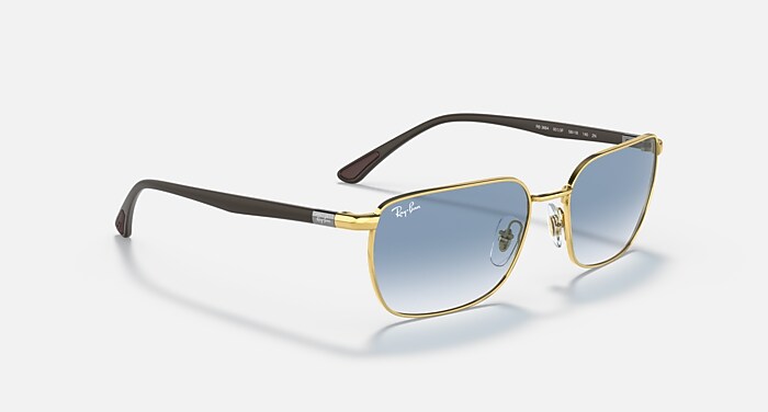 RB3684 Sunglasses in Arista Gold and Light Blue (58-18) - RB3684