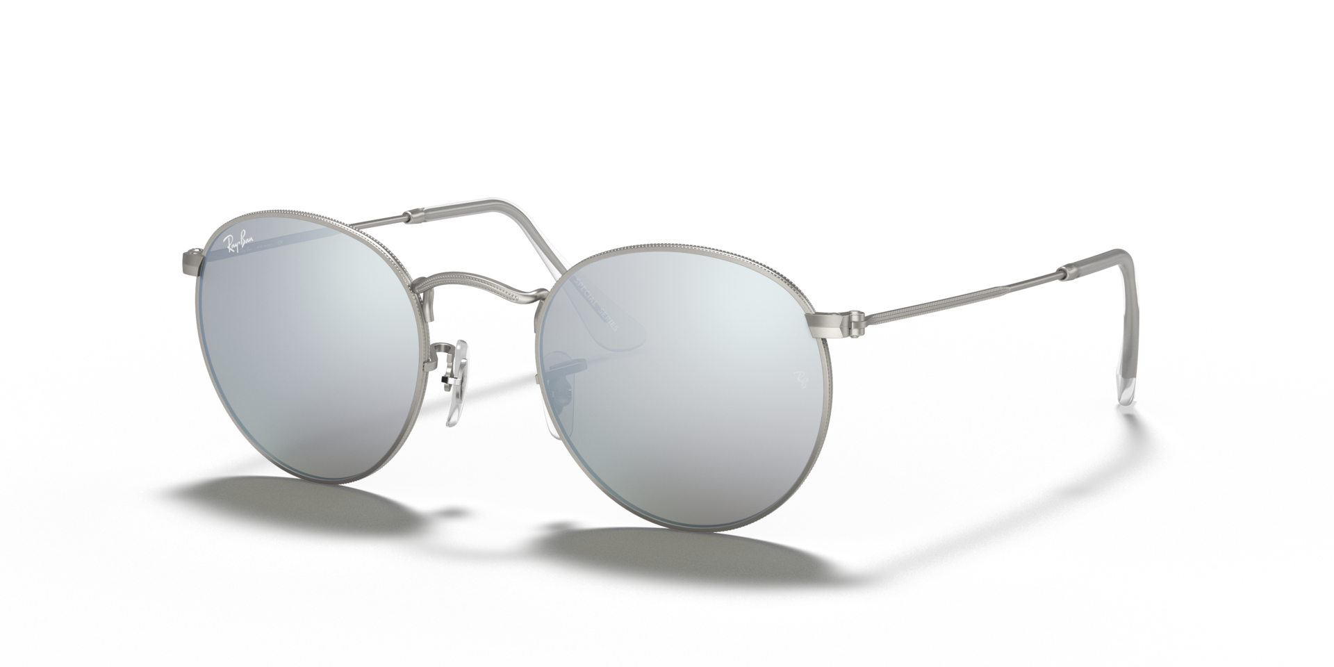 ROUND FLASH LENSES Sunglasses in Silver and Silver Flash - RB3447 