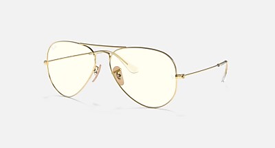 AVIATOR CLEAR EVOLVE Everglasses Dourado-arista e Cinza