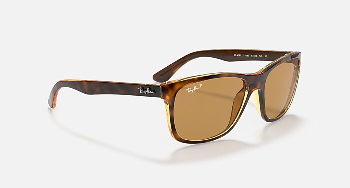 324 Ray Ban RB4181 710/51 べっ甲 グラデーション RB4181 Polarized Sunglasses in Light Havana and Brown Polarized