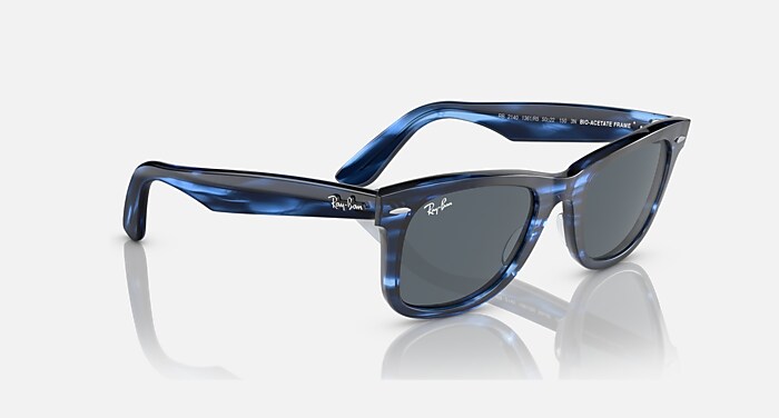 ORIGINAL WAYFARER BIO-BASED Sunglasses in Striped Blue and Blue