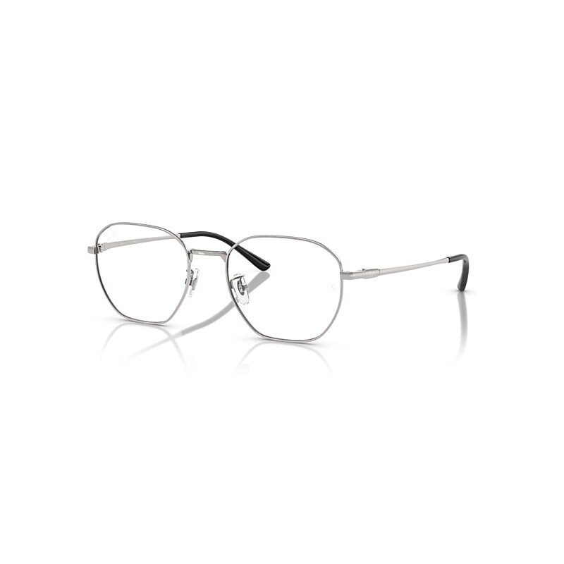 Ray-Ban Eyeglasses Unisex Rb8777d Optics - Silver Frame Clear Lenses Polarized 53-19