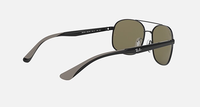 RB3593 Polarized Sunglasses in Black and G-15 Green Polarized (58