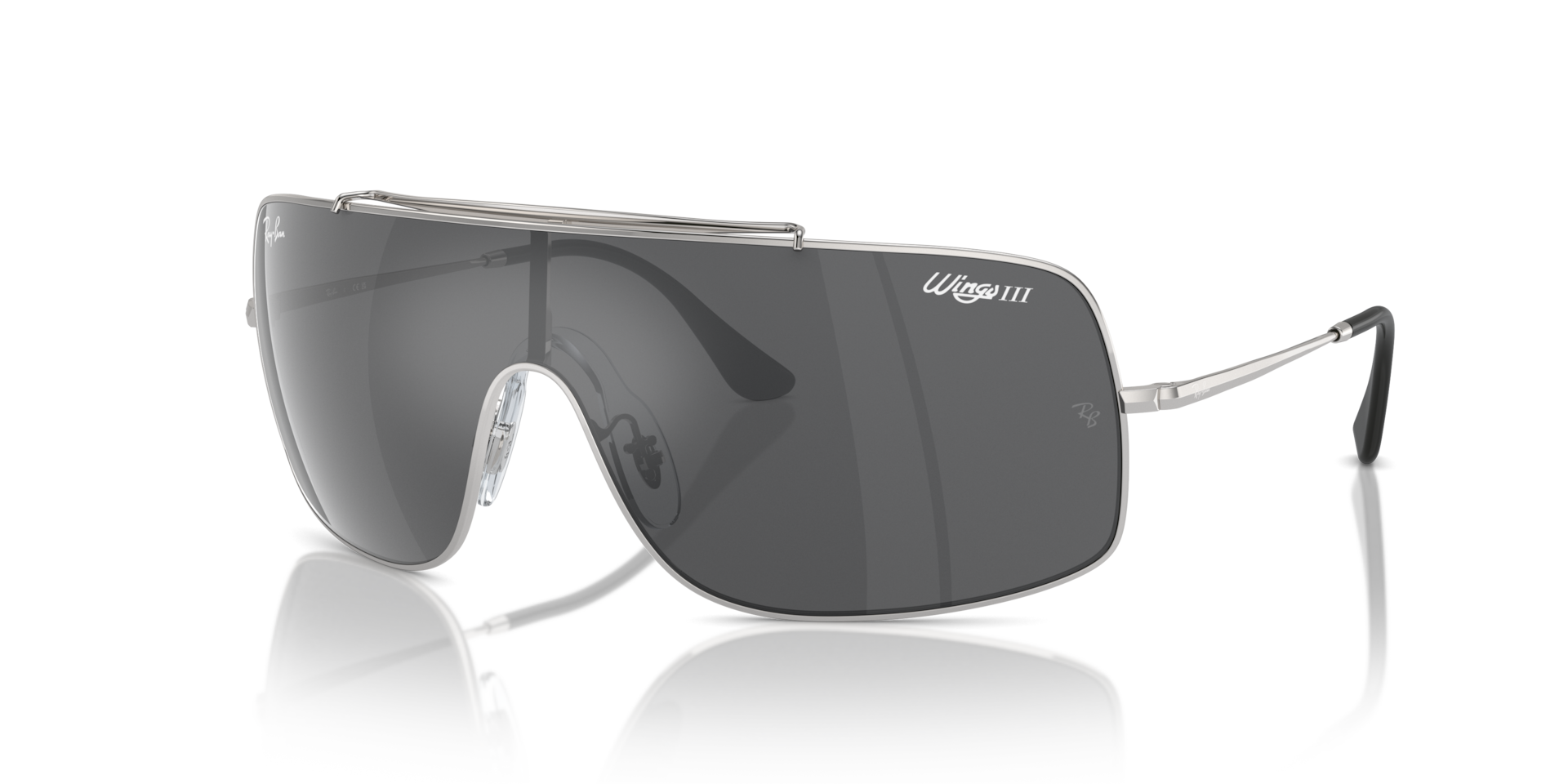 Ray-Ban Wings III Lunettes De Soleil - Monture Argent Verres Gris 01-36 102 €