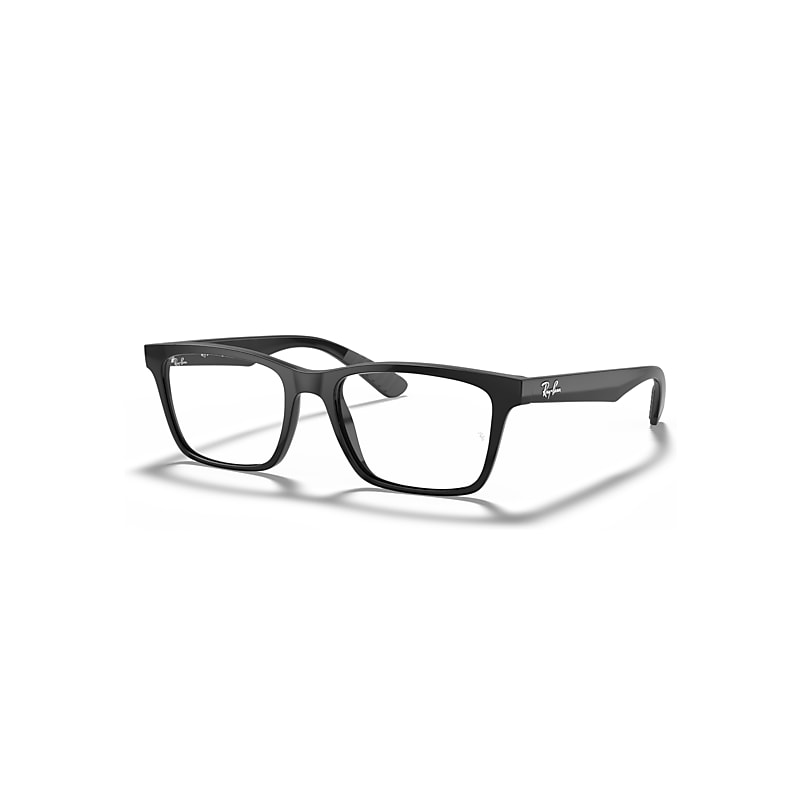 Ray-Ban Eyeglasses Unisex Rb7025 Optics - Black Frame Clear Lenses Polarized 55-17
