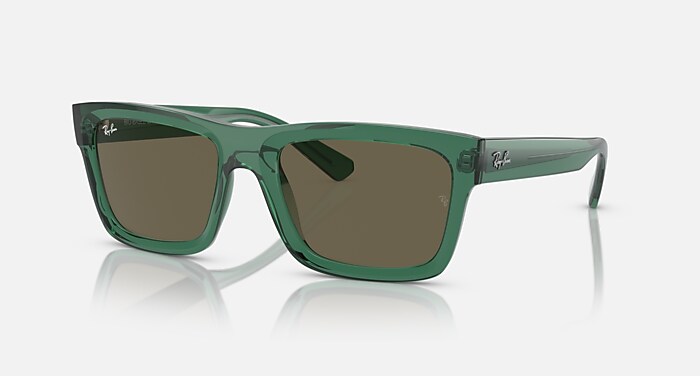 WARREN BIO-BASED Sunglasses in Transparent Green and Brown