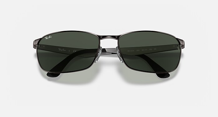 RB3534 Sunglasses in Gunmetal and Green (62-17) - RB3534 | Ray-Ban
