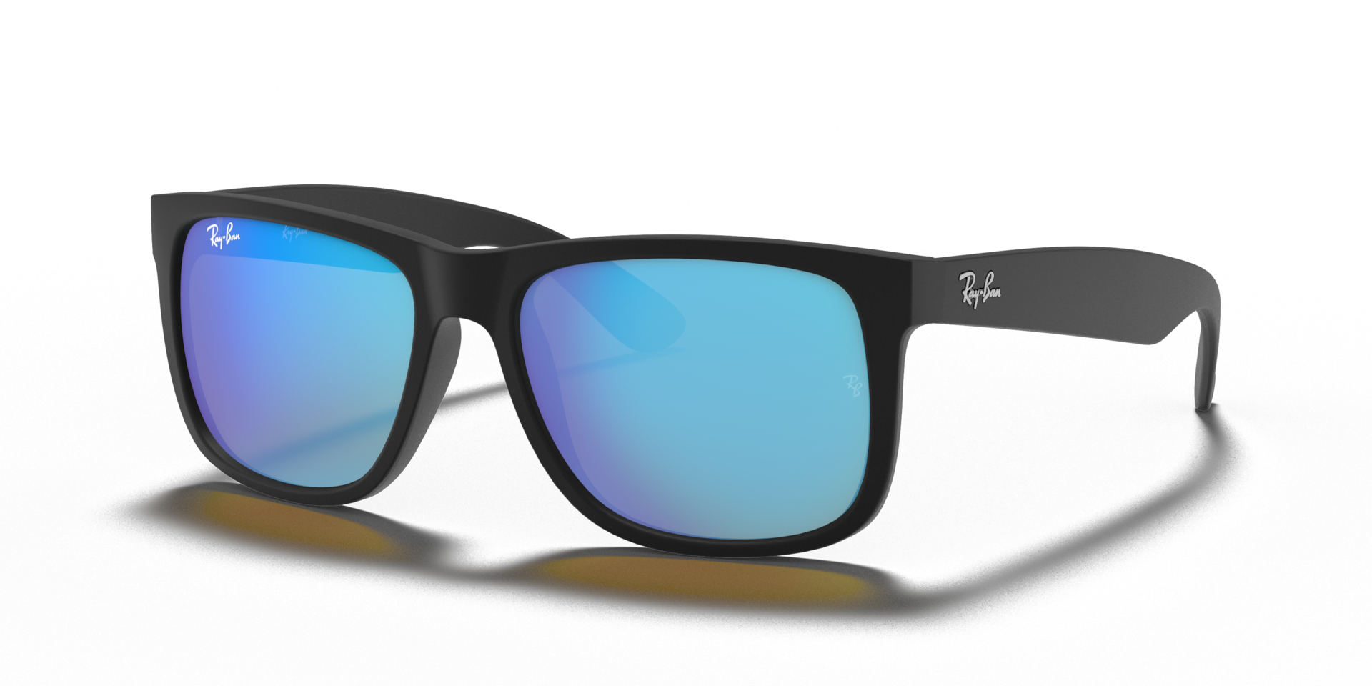 ⭐️美品 Ray-Ban レイバン サングラスRB4165 853/5D ブルー JUSTIN COLOR MIX Sunglasses in Rubber Black and Blue Mirror