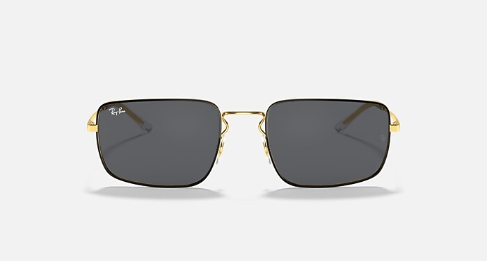 小物 RB3669F RB3669F Sunglasses in Black On Gold and Dark Grey (57-20