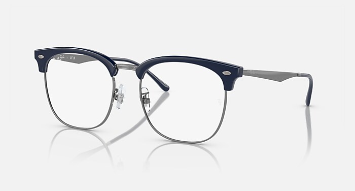 RB7318D OPTICS Eyeglasses with Blue On Gunmetal and Clear (54-19