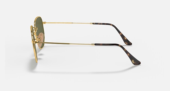 HEXAGONAL FLAT LENSES Sunglasses in Arista Gold and Silver Flash