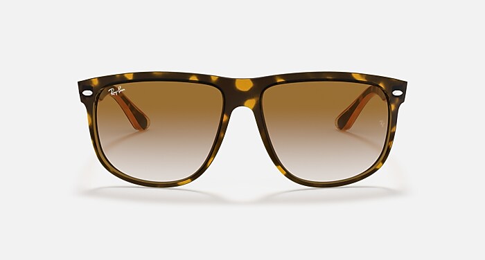 Ray-Ban Boyfriend Sunglasses RB4147 Oversized 65mm Brown Frame Gradient Lenses BOYFRIEND Sunglasses in Light Havana and Light Brown  main image 3