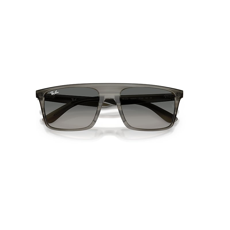 Ray-Ban Rb2222 Sunglasses Striped Grey Frame Grey Lenses 55-20