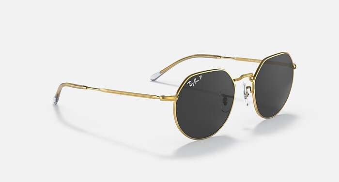 JACK Polarized Sunglasses in Legend Gold and Black Polarized (53