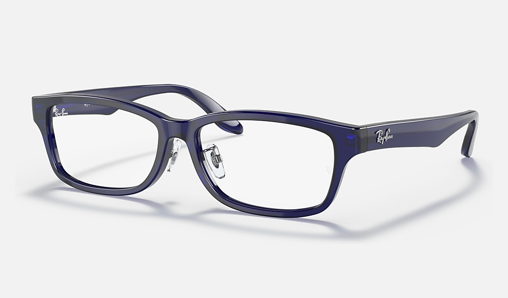 RB5408 OPTICS メガネ 透明ダークブルー と クリア (57-15) - RB5408D