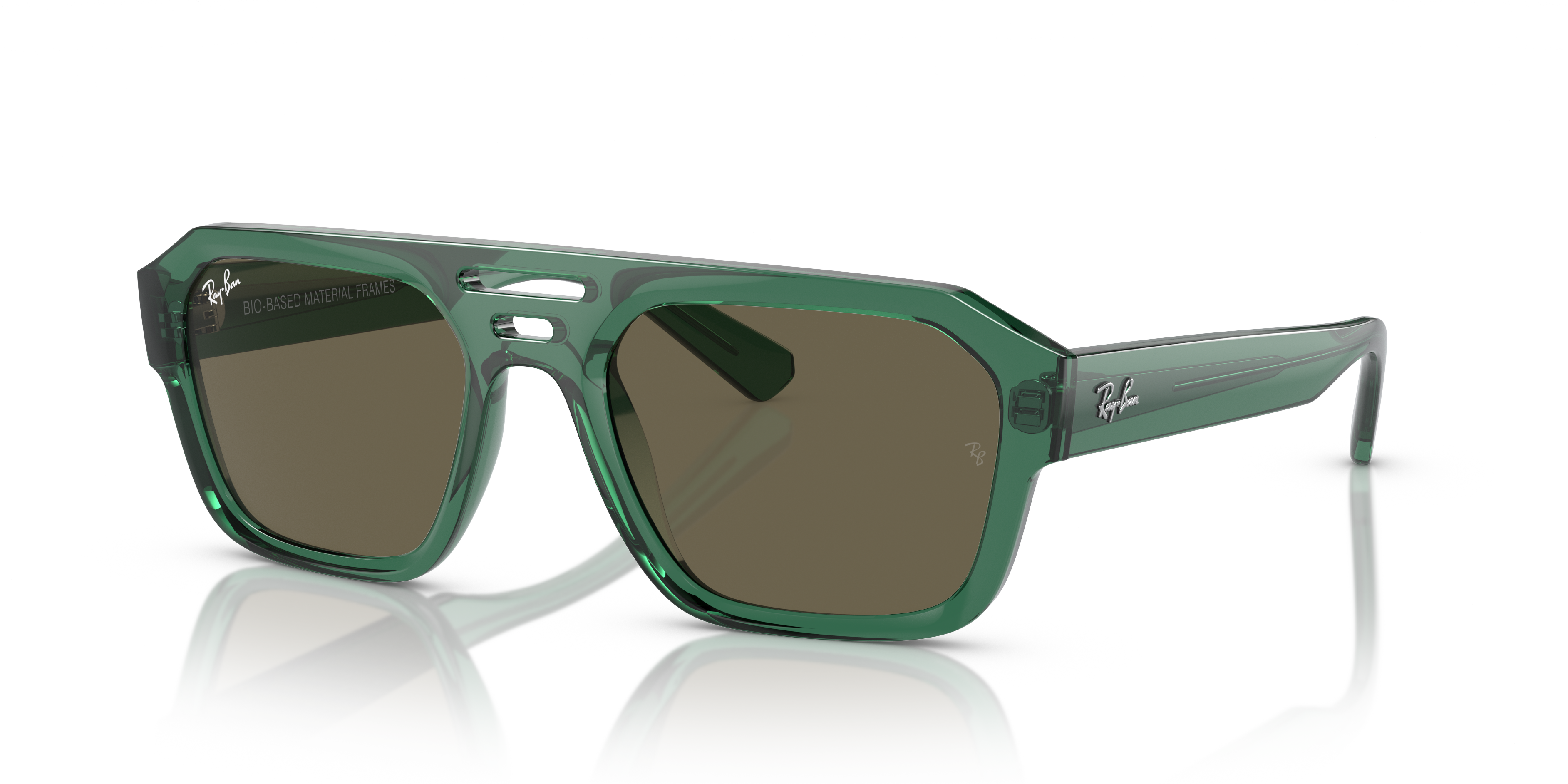 CORRIGAN BIO-BASED Sunglasses in Transparent Grey and Dark Violet CORRIGAN BIO-BASED Sunglasses in Transparent Grey and Dark Violet