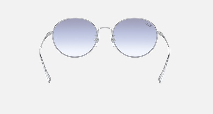 RB3612D Sunglasses in Silver and Clear Gradient Light Blue (56-19