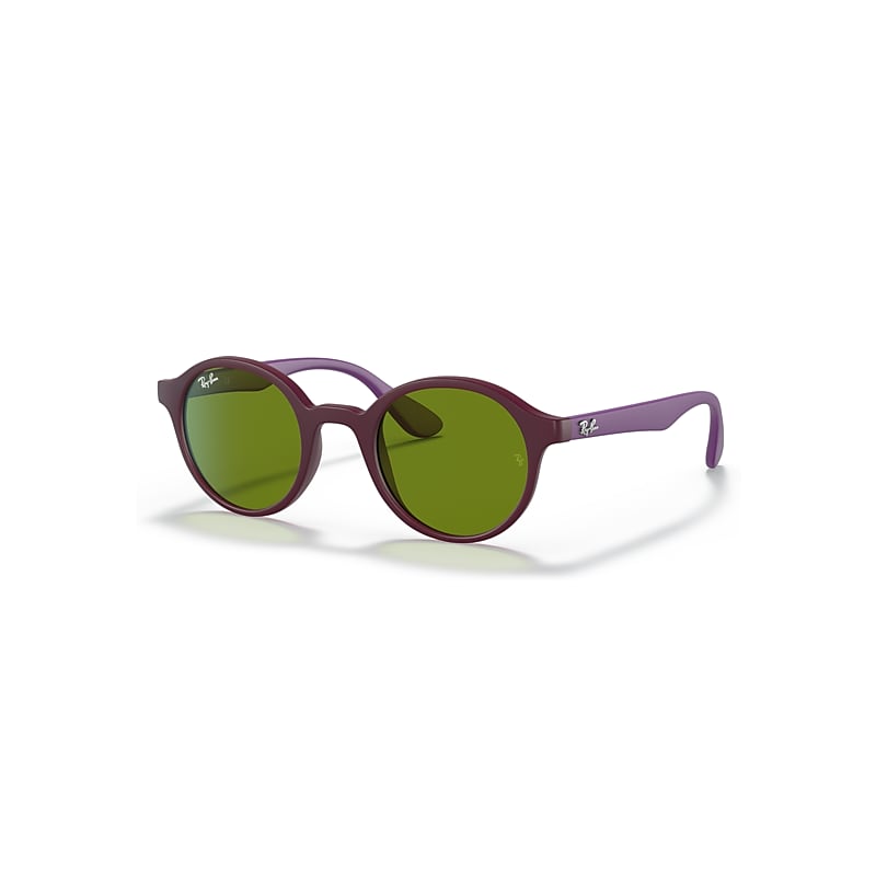 Ray-Ban Rb9161s Kids Sunglasses Violet Frame Green Lenses 41-20