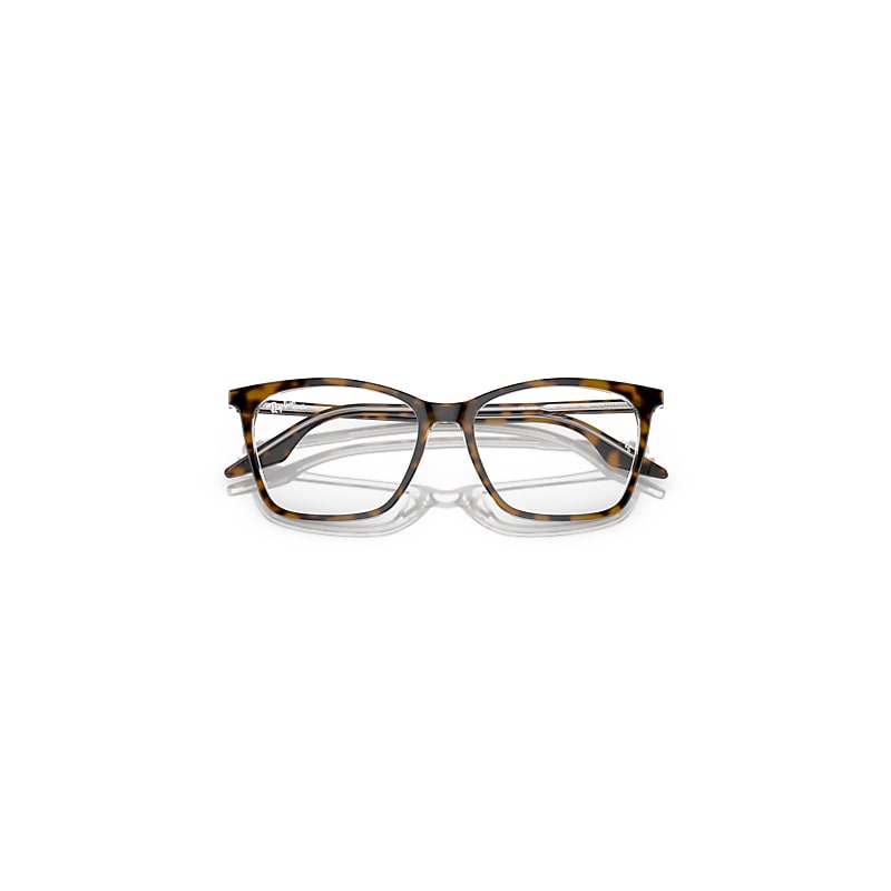 Ray-Ban Rb5422 Optics Optical Havana On Transparent Frame Clear Lenses Polarized 52-16