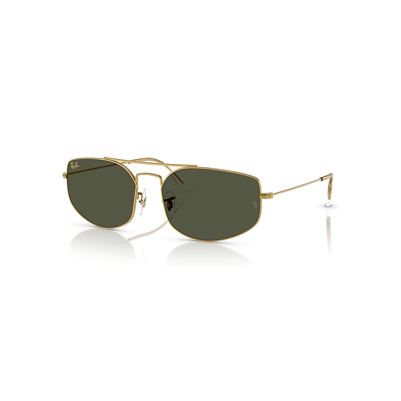 Ray-Ban Sunglasses  Explorer V - Legend Gold Frame Green Lenses 57-17, RB3845