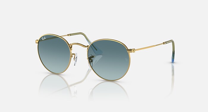 ROUND METAL Sunglasses in Gold and Blue - RB3447 | Ray-Ban® US
