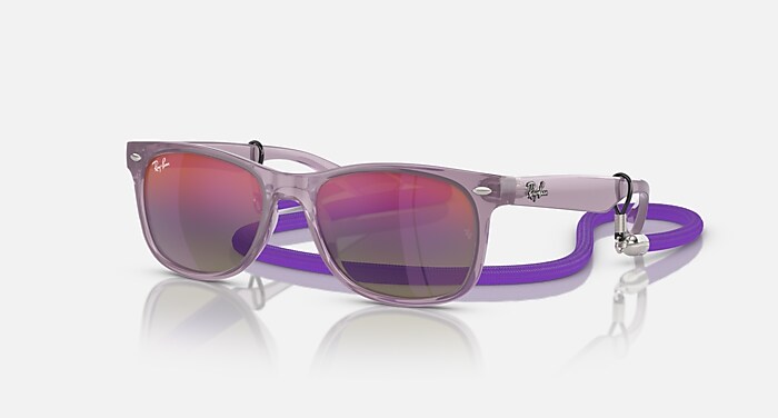 Ray-Ban サングラス パープル系 モザイク柄 NEW WAYFARER KIDS サングラス オパールパープル と ブルー