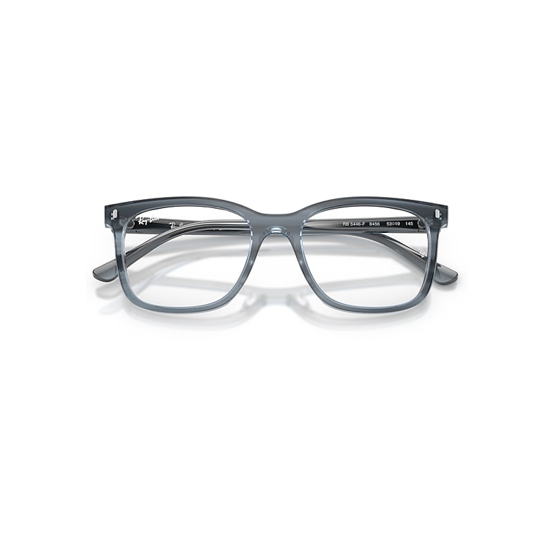 Ray-Ban Rb5446 Optics Optical Striped Blue Frame Clear Lenses Polarized 51-19