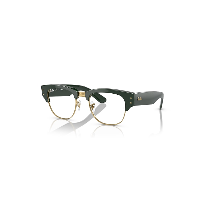 Ray-Ban Eyeglasses Unisex Mega Clubmaster Optics - Green Frame Clear Lenses Polarized 50-21