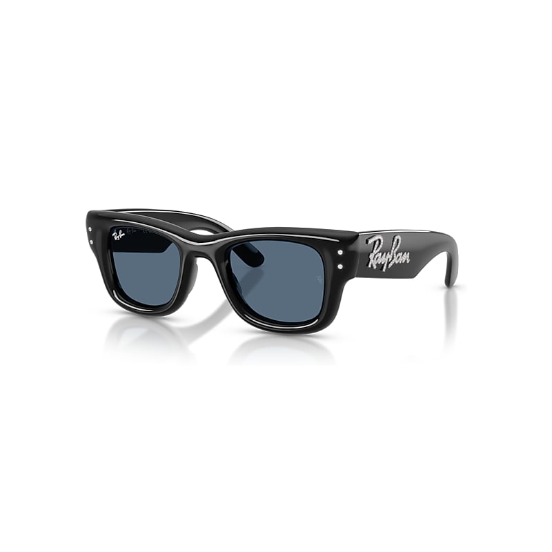 Ray-Ban Unisex Sunglass Wayfarer Puffer Crystal Edition - Frame color: Black, Lens color: Dark Blue - Image 5