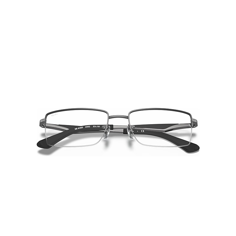 Ray-Ban Rb6285 Optics Optical Gunmetal Frame Clear Lenses Polarized 53-18