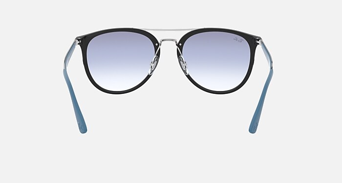 RB4285 Sunglasses in Black and Clear Gradient Light Blue (55-20