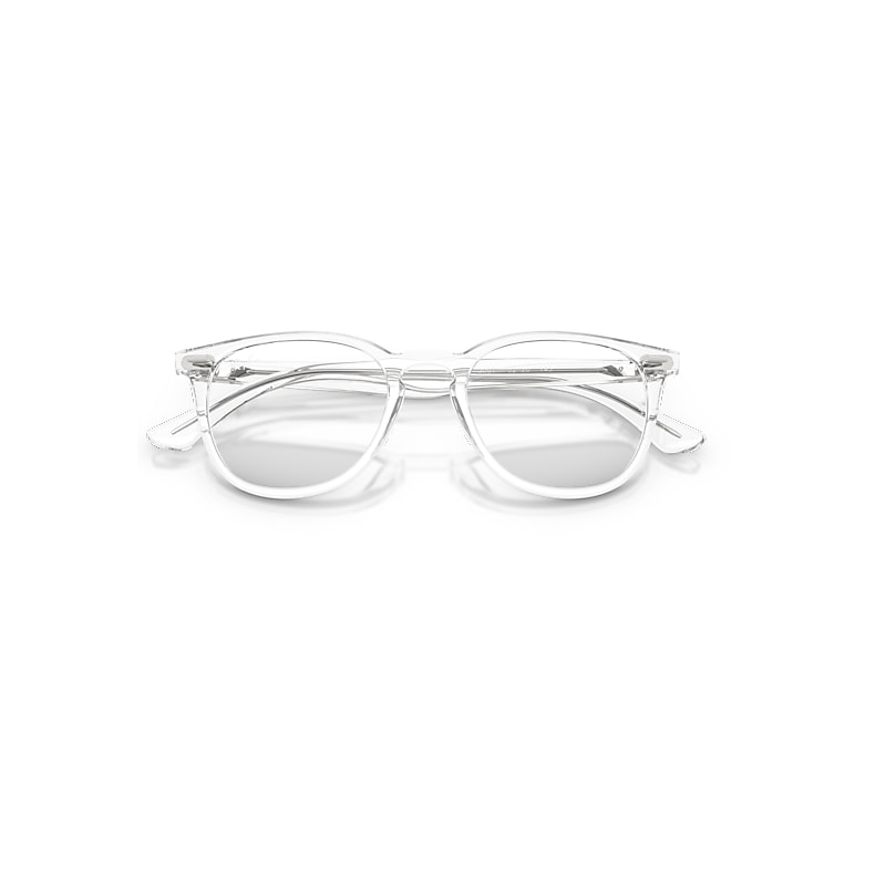 Ray-Ban Rb7159 Optics Eyeglasses Transparent Frame Clear Lenses Polarized 52-20