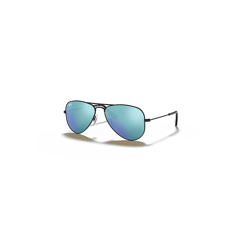 Ray-Ban Sunglasses Kids Aviator Kids - Black Frame Blue Lenses 50-13, RB9506S