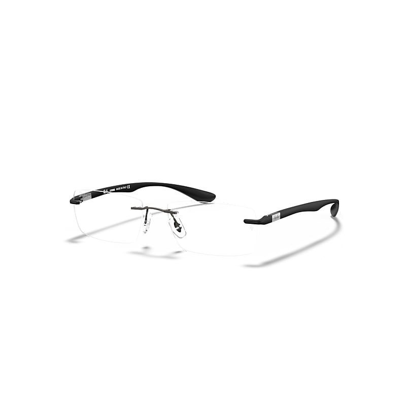 Ray-Ban Eyeglasses Unisex Rb8724 Optics - Black Frame Clear Lenses Polarized 54-17