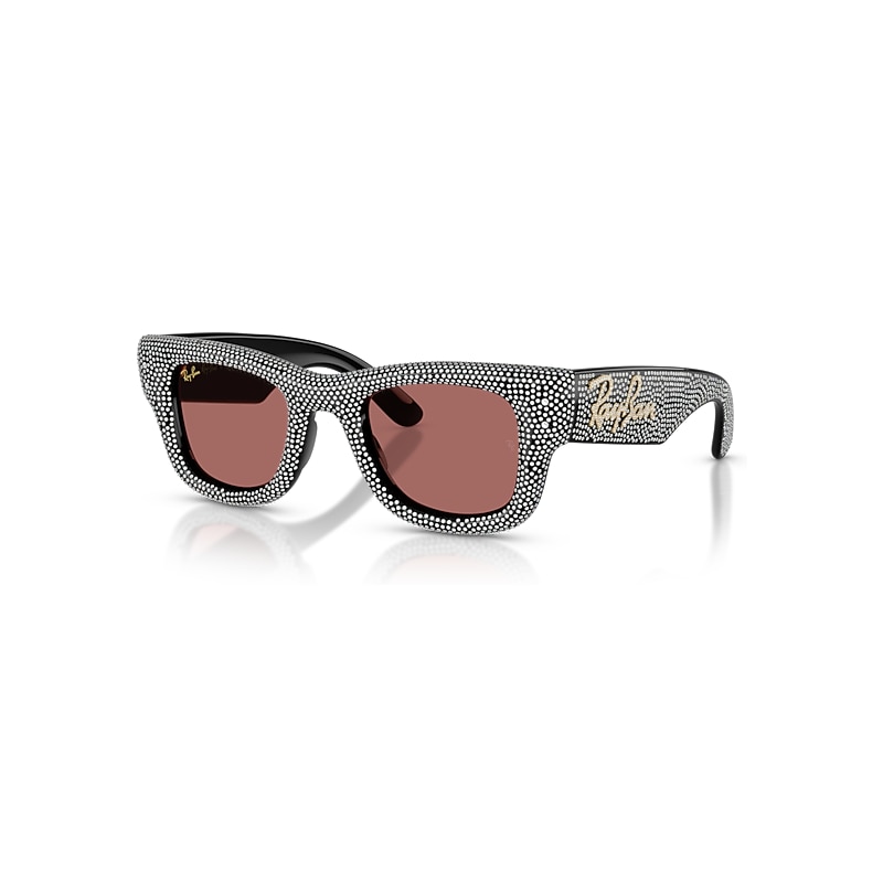 Ray-Ban Unisex Sunglass Wayfarer Puffer Crystal Pavè Edition - Frame color: Black, Lens color: Dark Violet - Image 5