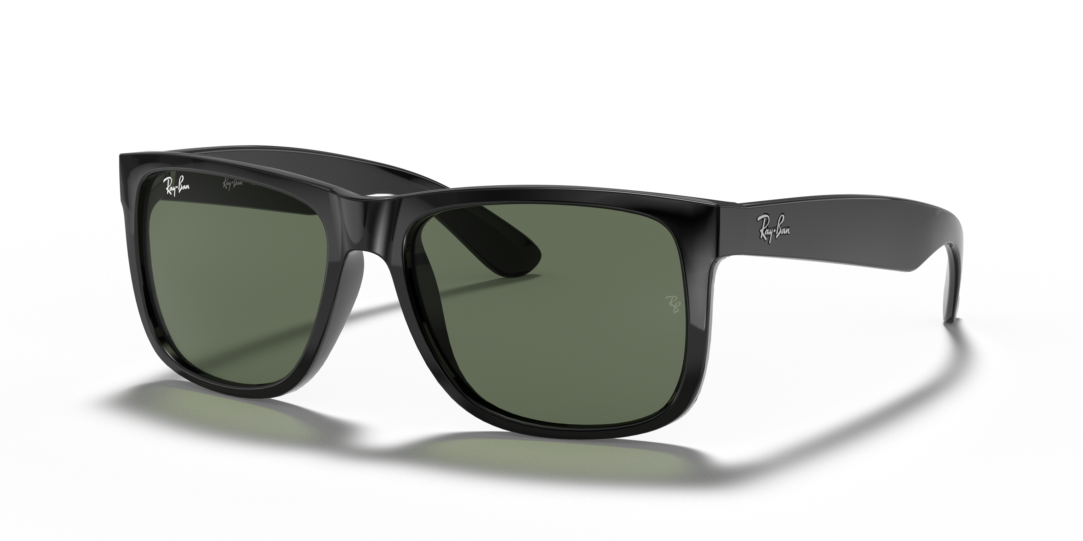 レイバン　ジャスティン JUSTIN CLASSIC Sunglasses in Black and G-15 Green - RB4165F | Ray