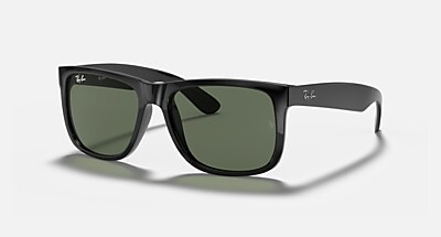 JUSTIN CLASSIC Sunglasses in Rubber Black and Dark Grey - RB4165